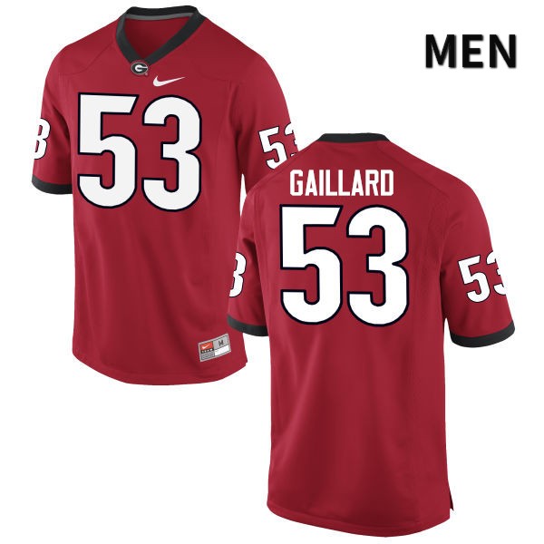 Georgia Bulldogs Men's Lamont Gaillard #53 Red Stitched College UGA Football Jersey 23BK018EP